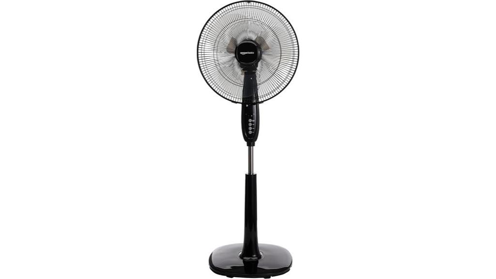 16 inch black pedestal fan