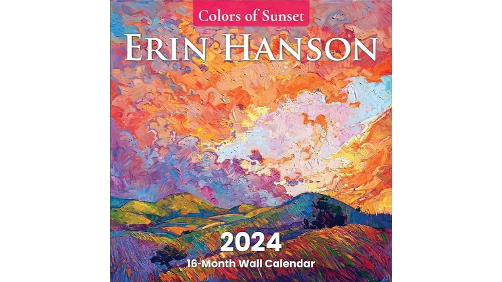 2024 sunset landscapes art calendar