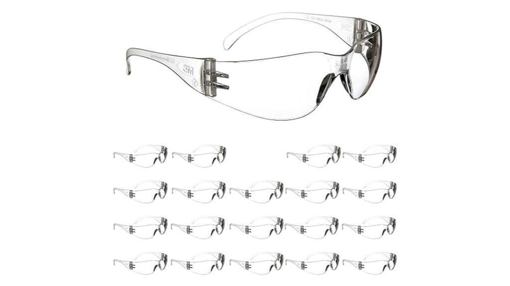 20 pairs of clear ansi z87 safety glasses