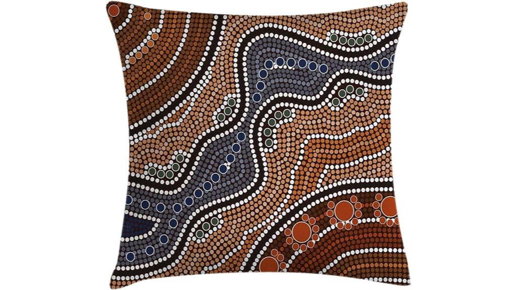 aboriginal art throw pillow