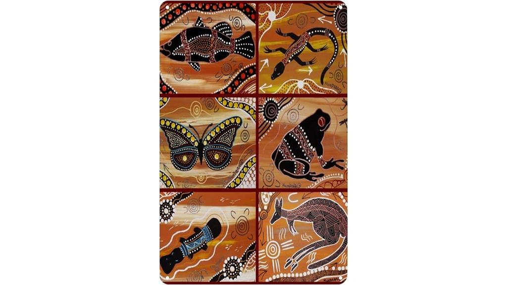 aboriginal art tin souvenir