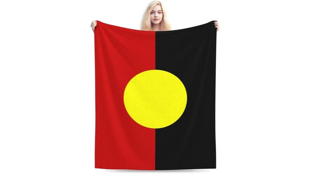 aboriginal flag throw blanket