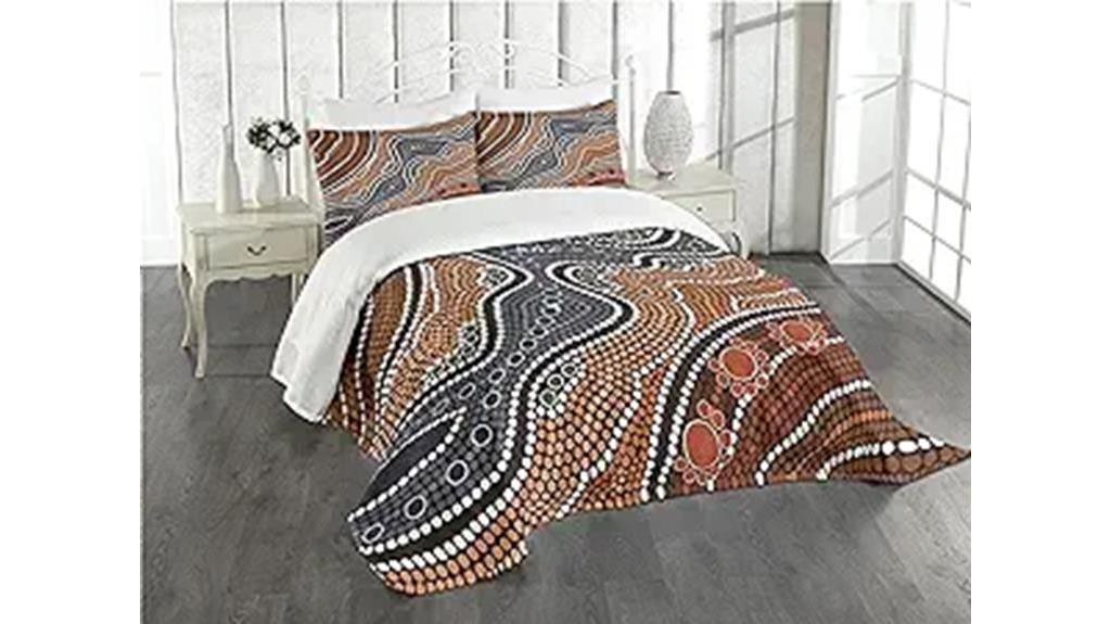 aboriginal inspired king size bedspread