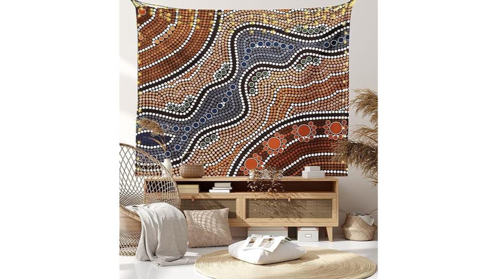 aboriginal inspired tapestry celebrates australian culture