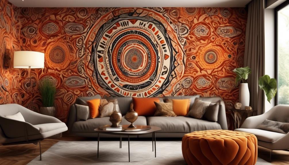 aboriginal inspired wallpaper for interiors