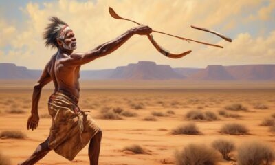 aboriginal men and boomerangs