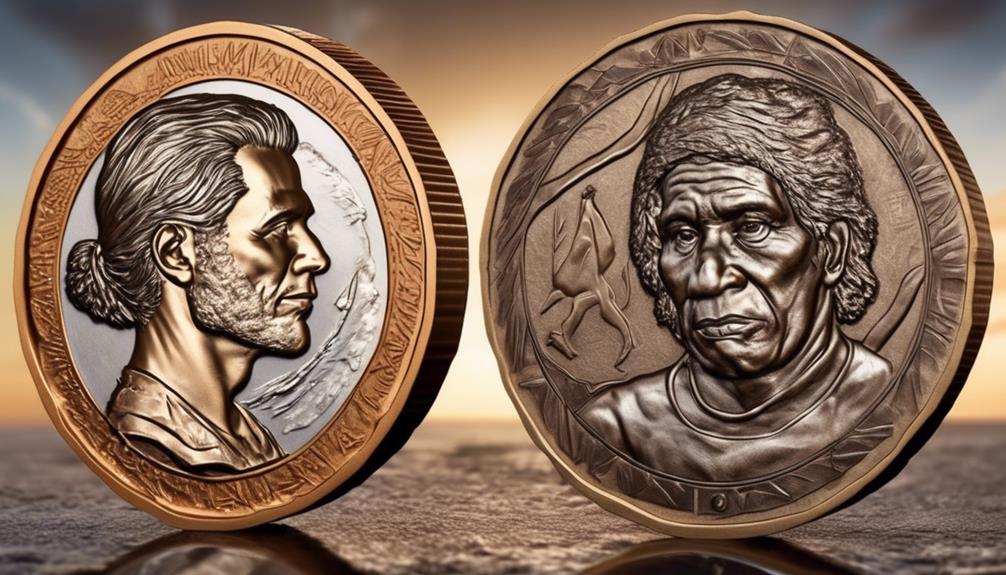 aboriginal on 2 coin
