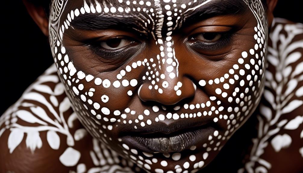 aboriginals painting themselves white