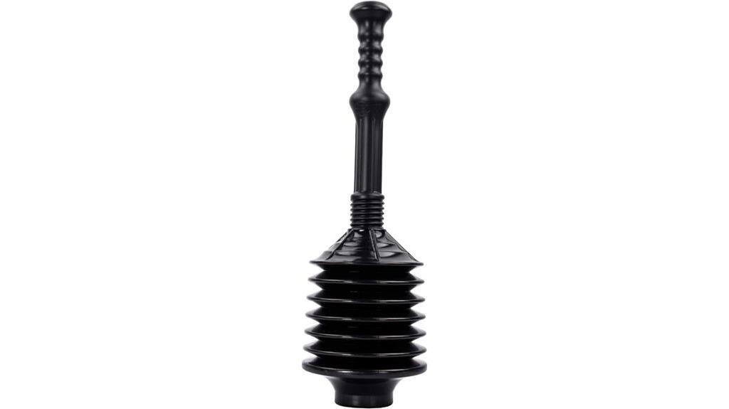 accordion toilet plunger with bellows