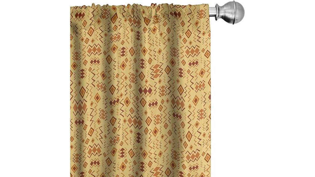 african inspired doodle pattern curtains