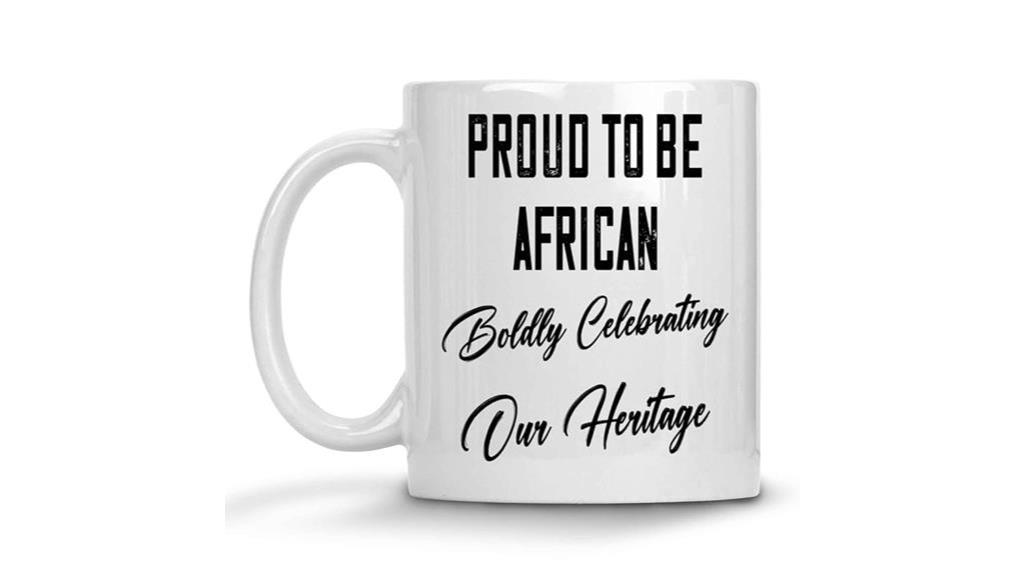 african inspired vintage coffee mug