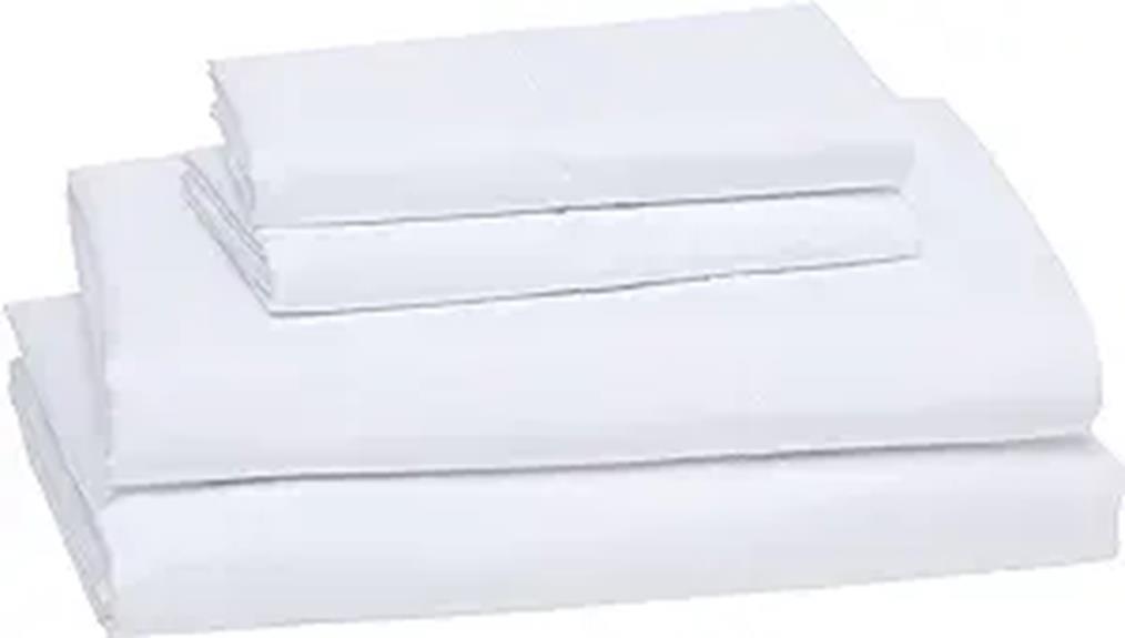 amazon basics queen bed sheets bright white
