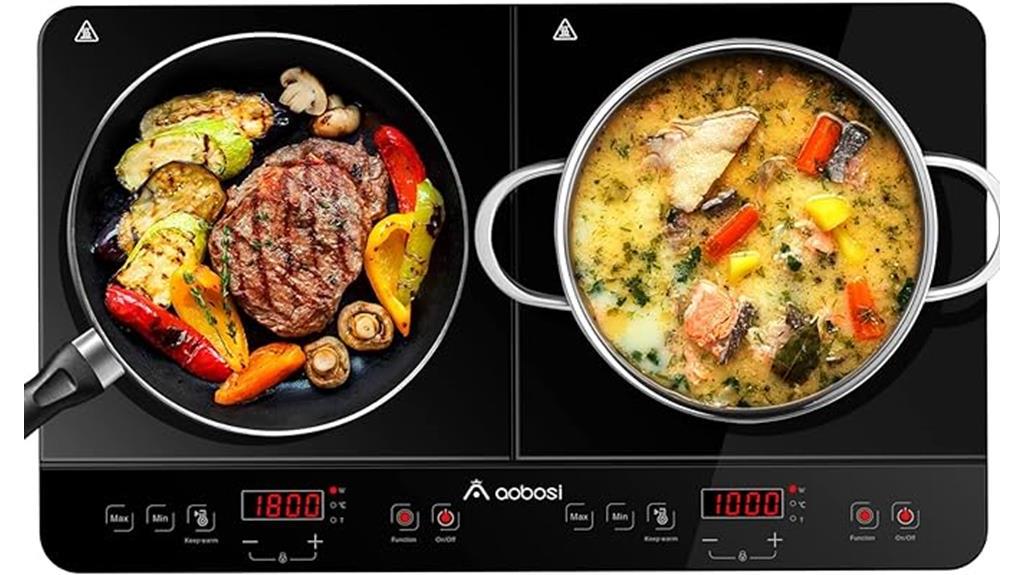 aobosi double induction cooktop