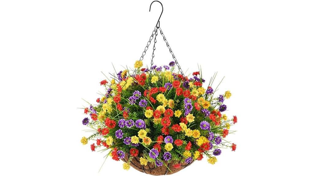 artificial daisy flower basket