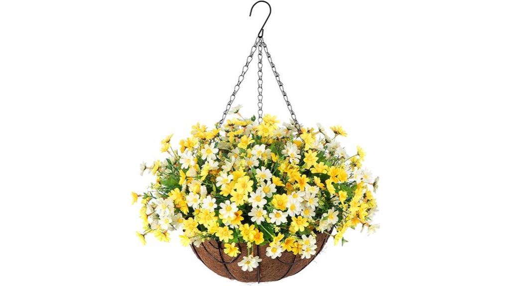 artificial hanging flower basket