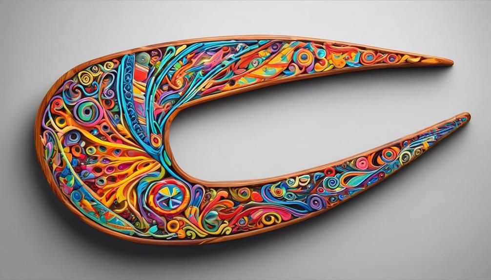 artistic depictions of boomerangs