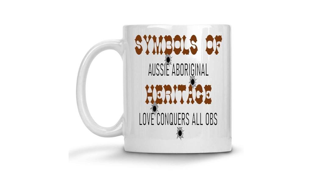 aussie aboriginal themed gift mug