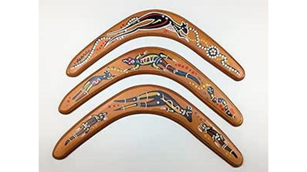 australian made throwing boomerangs 29cm long handcrafted 3 pack