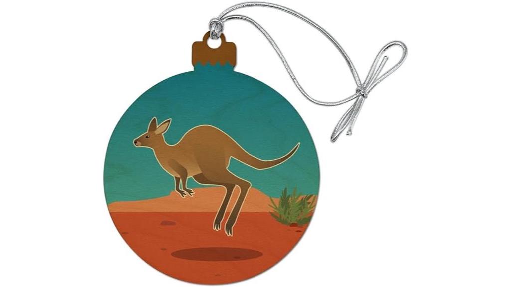australian themed wooden christmas ornament