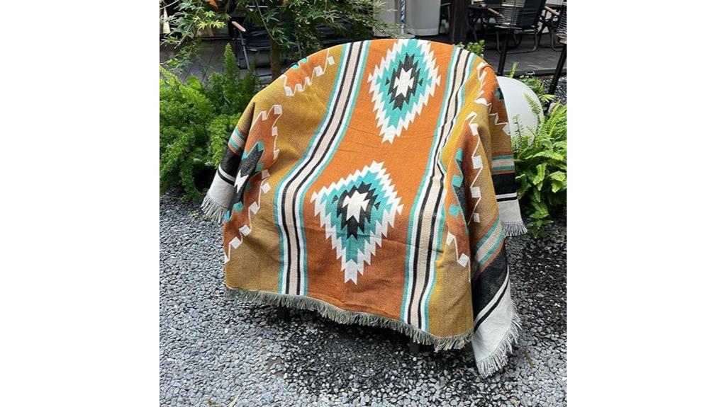 aztec inspired throw blanket