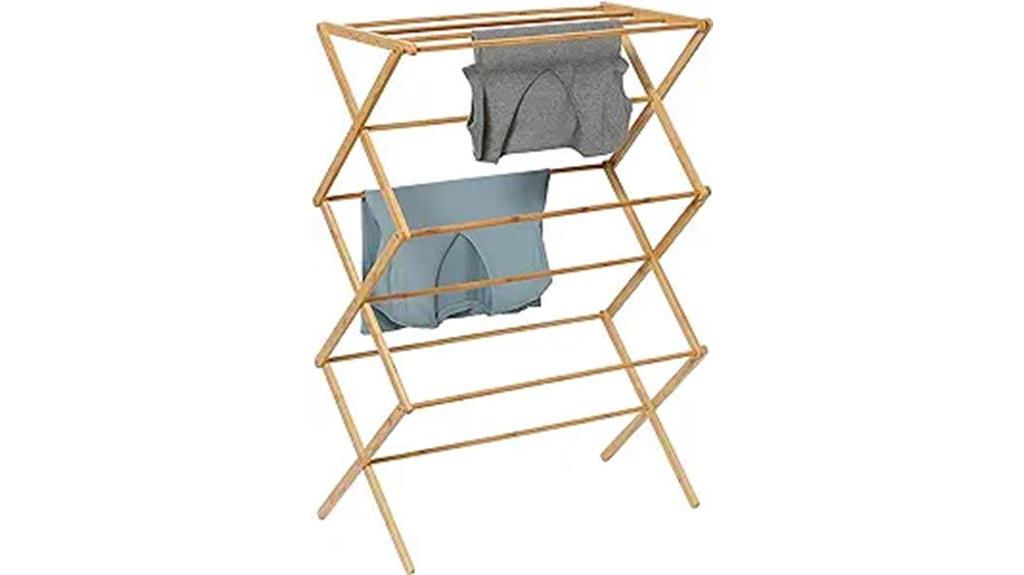 bamboo collapsible drying rack
