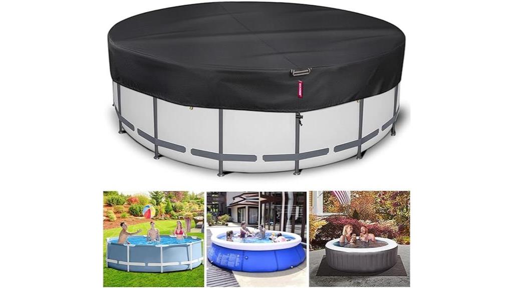 black winter round pool cover