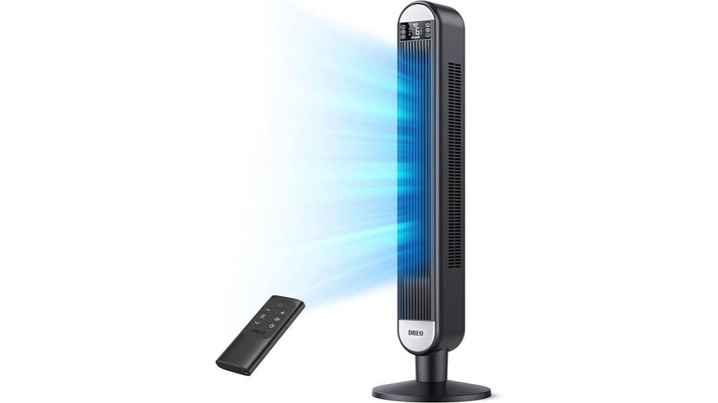 bladeless tower fan with remote control