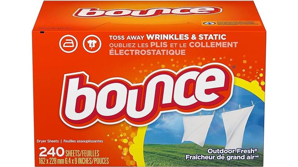 bounce outdoor fresh dryer sheets