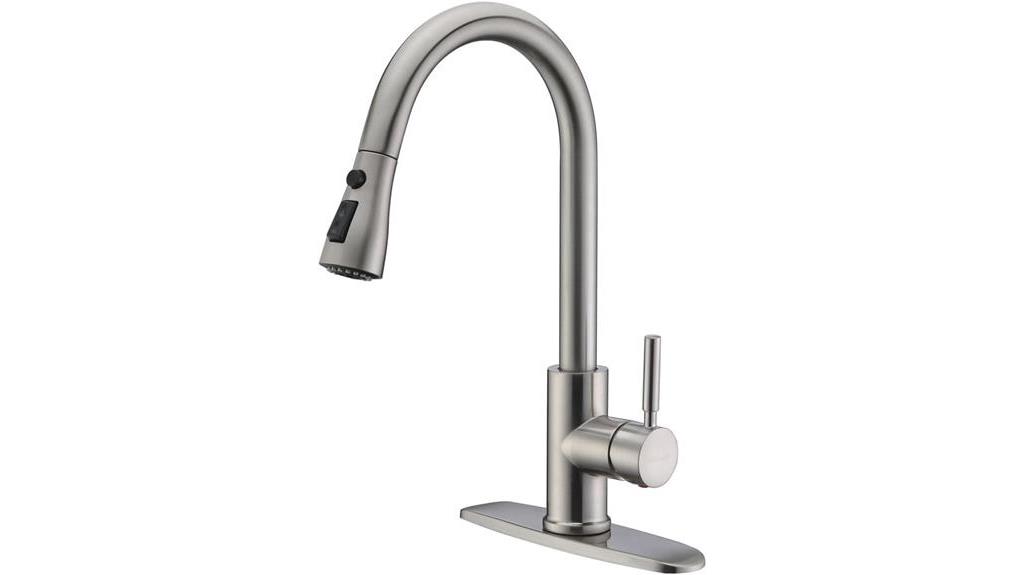 brushed nickel pull out faucet