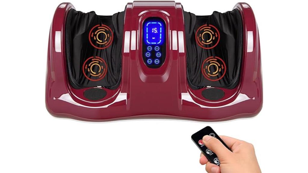 burgundy foot massager machine