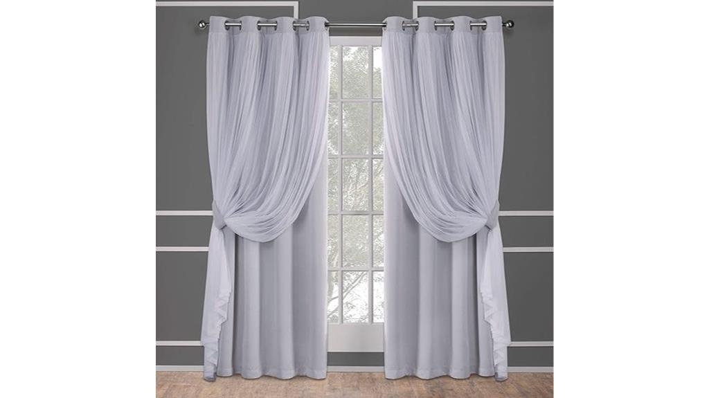 catarina layered solid curtains