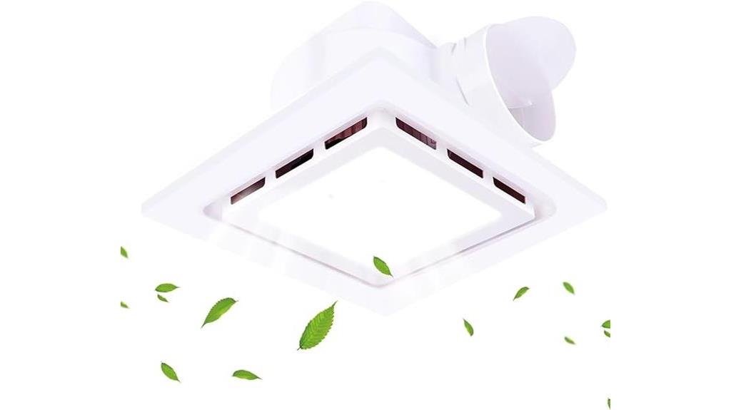ceiling mounted bathroom fan with led light