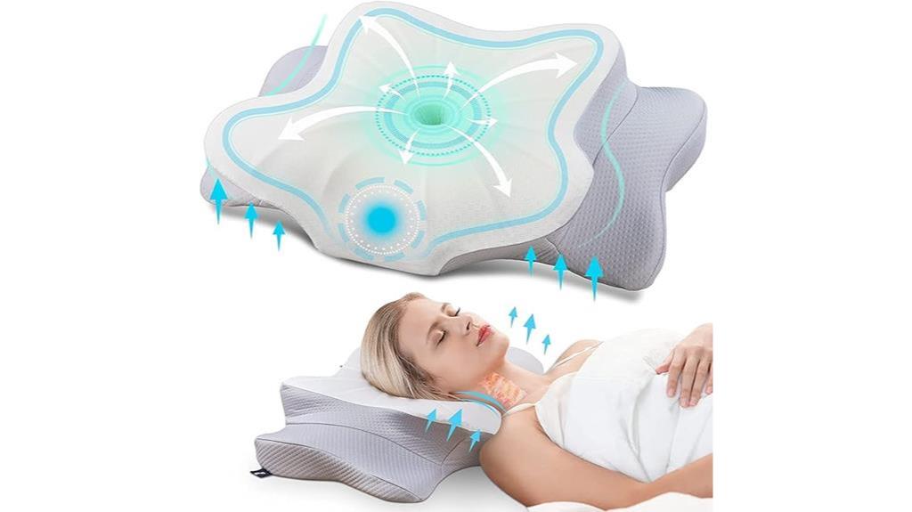cervical pillow for neck pain relief with memory foam