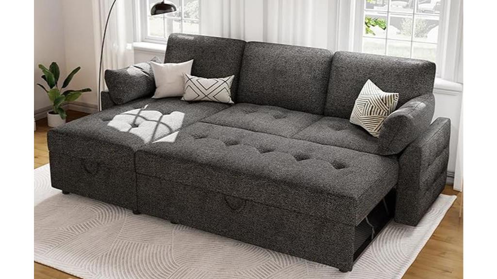 chenille sectional couch with storage