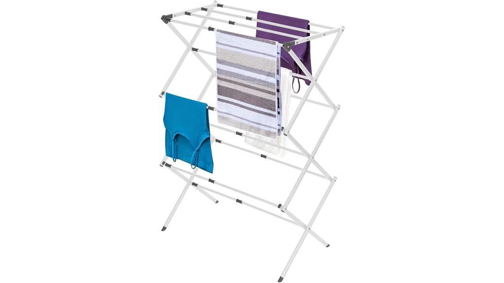 collapsible laundry rack black decker gray