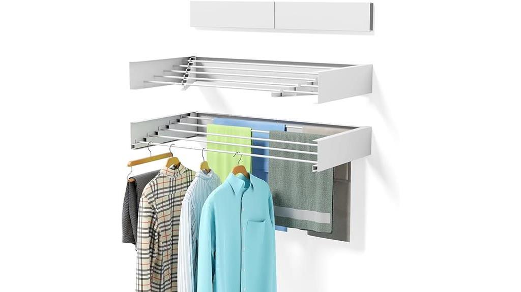 collapsible wall mounted drying rack