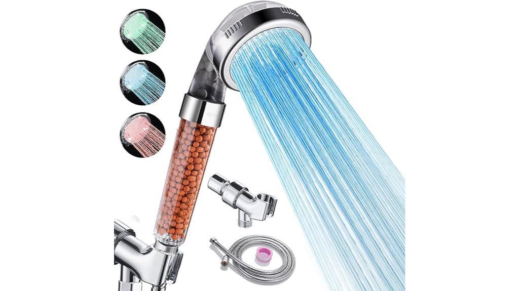 color changing led shower head