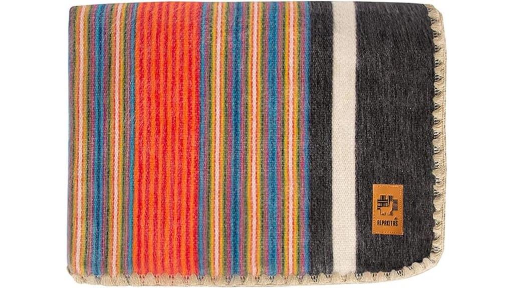 colorful alpaca wool blanket