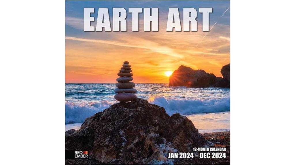 colorful earth themed wall calendar