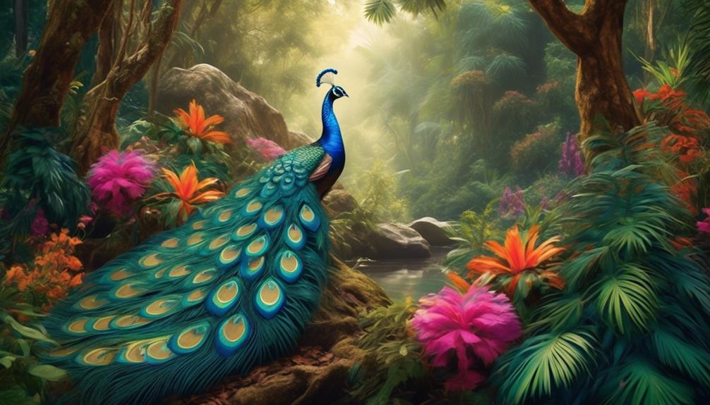 colorful peacocks in sri lanka