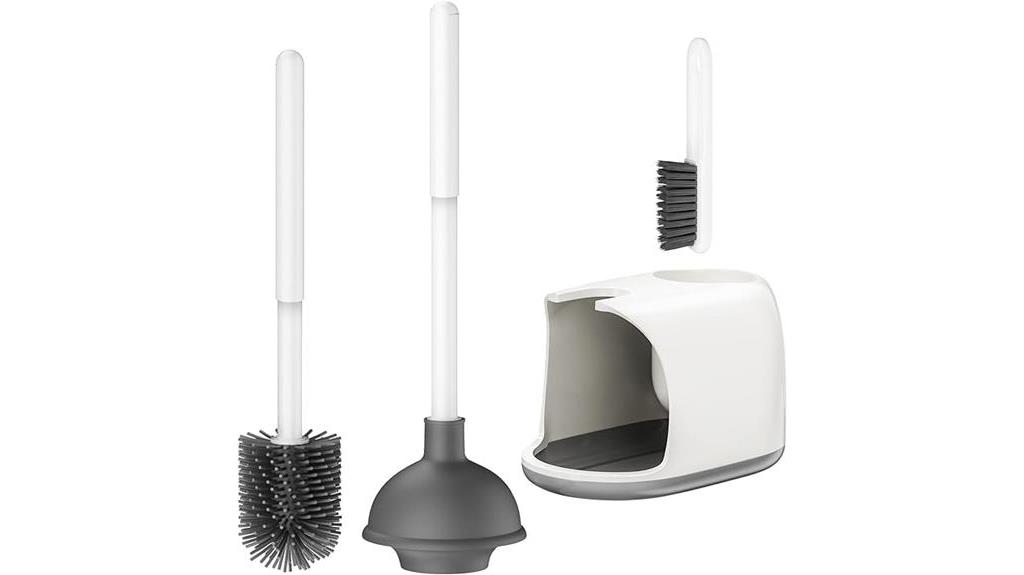 combination toilet brush and plunger