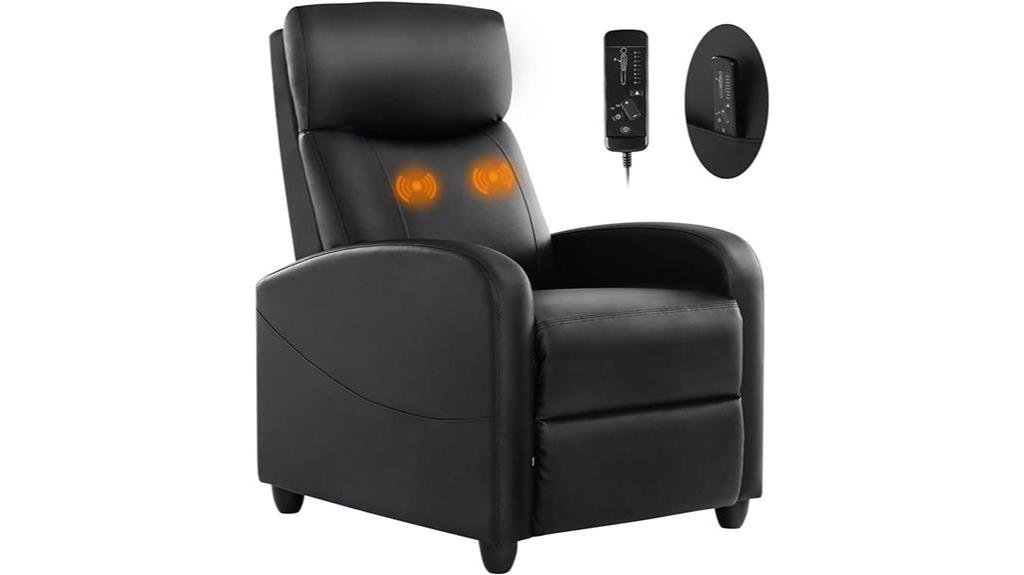 comfortable recliner chair with lumbar support