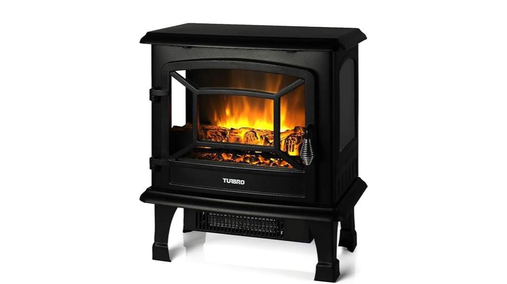 compact and stylish electric fireplace
