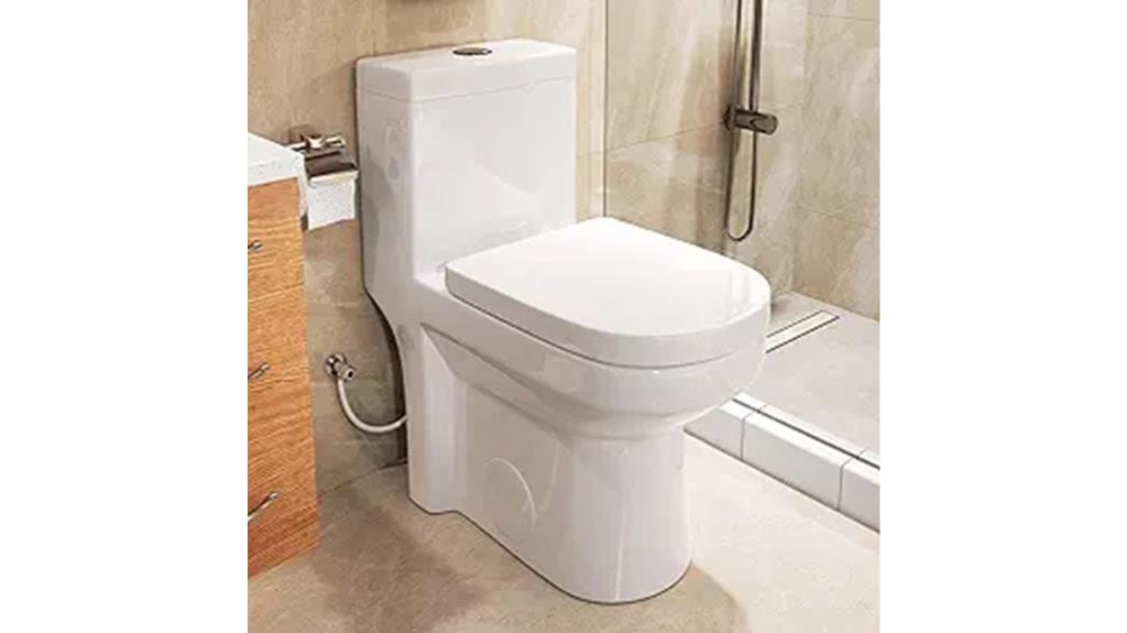 compact one piece toilet