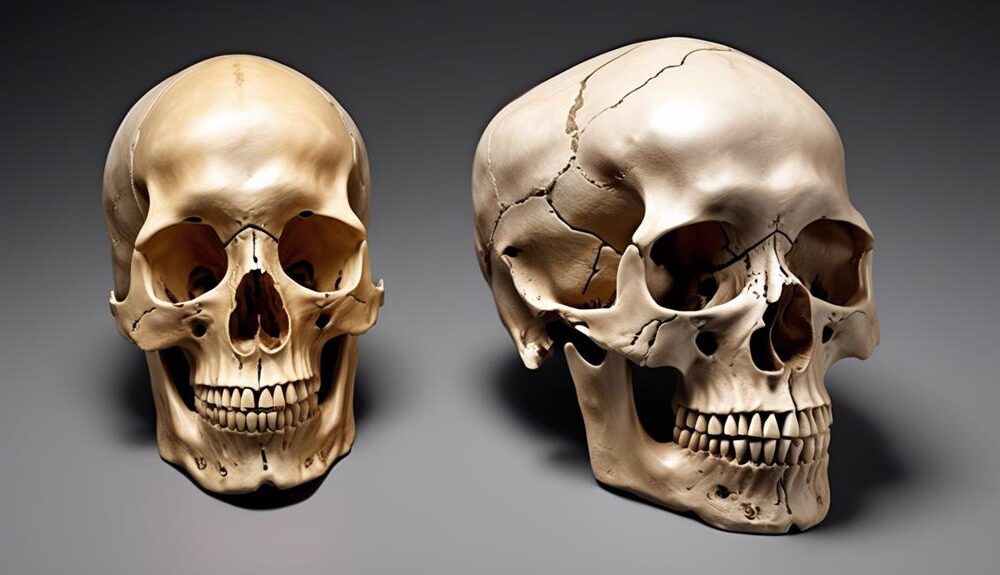 comparing aboriginal and caucasian skulls