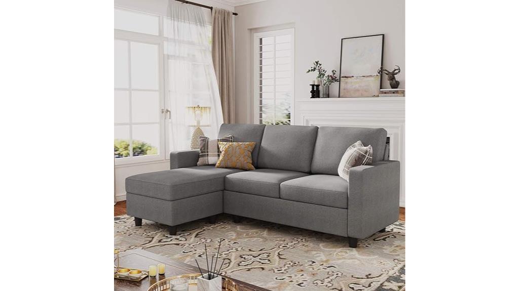 convertible sectional sofa in grey