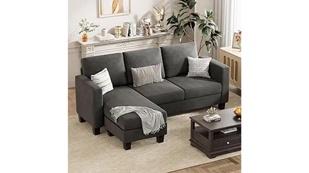 convertible sectional sofa with movable ottoman