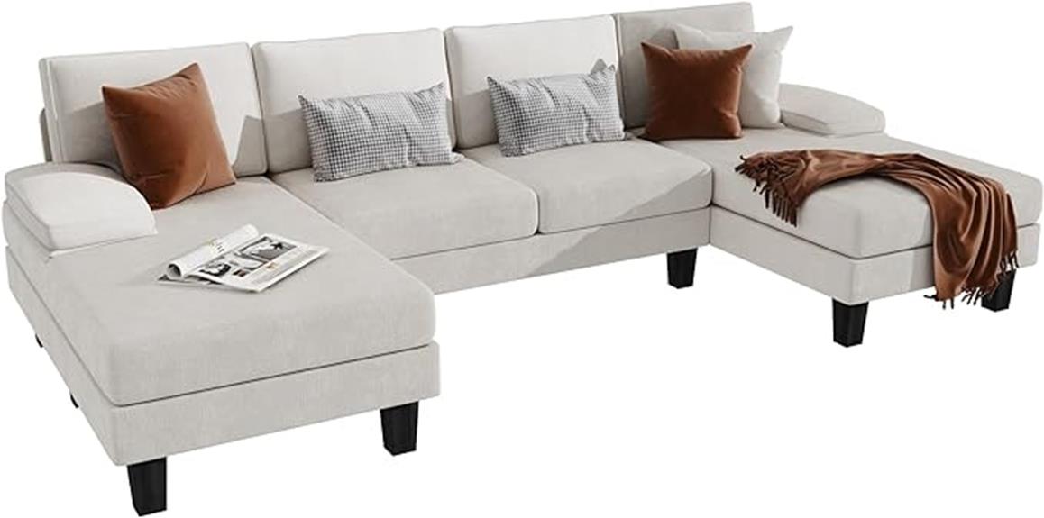 convertible u shaped sectional sofa