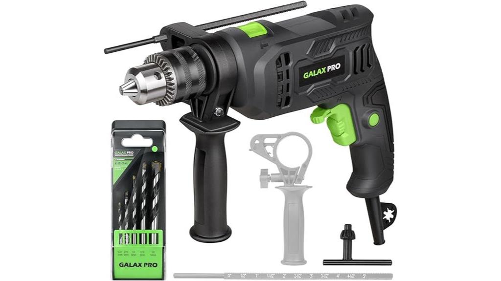 corded impact drill with drill bit set