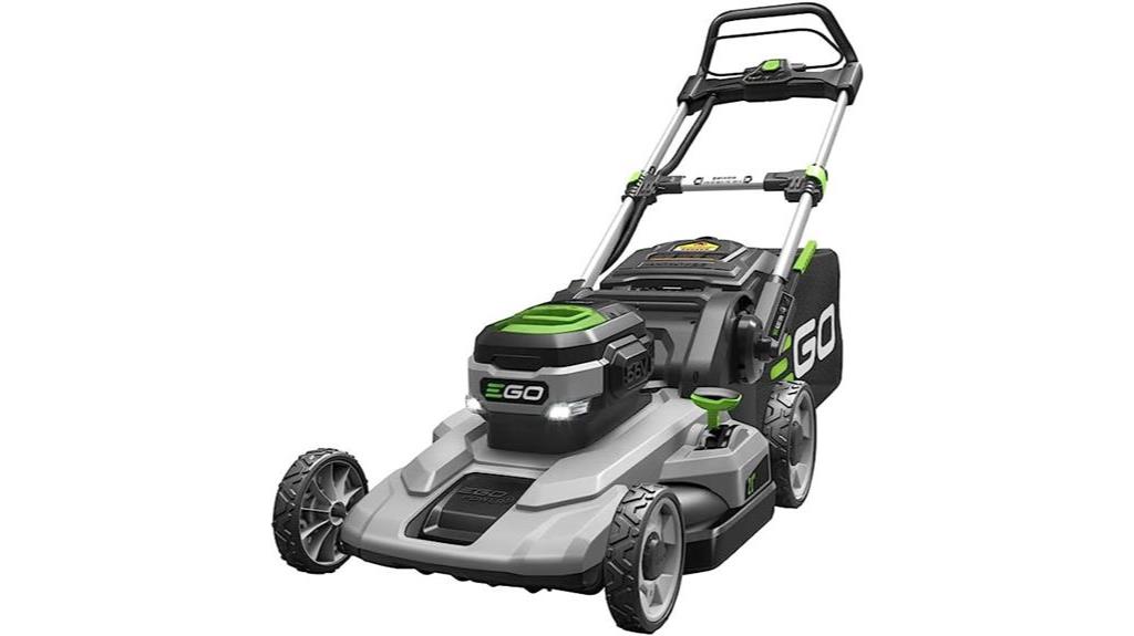 cordless mower with wide cutting width